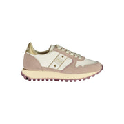 Blauer Sneakers Sportive Donna Bianche, Dettagli Viola/Oro e Lacci Extra