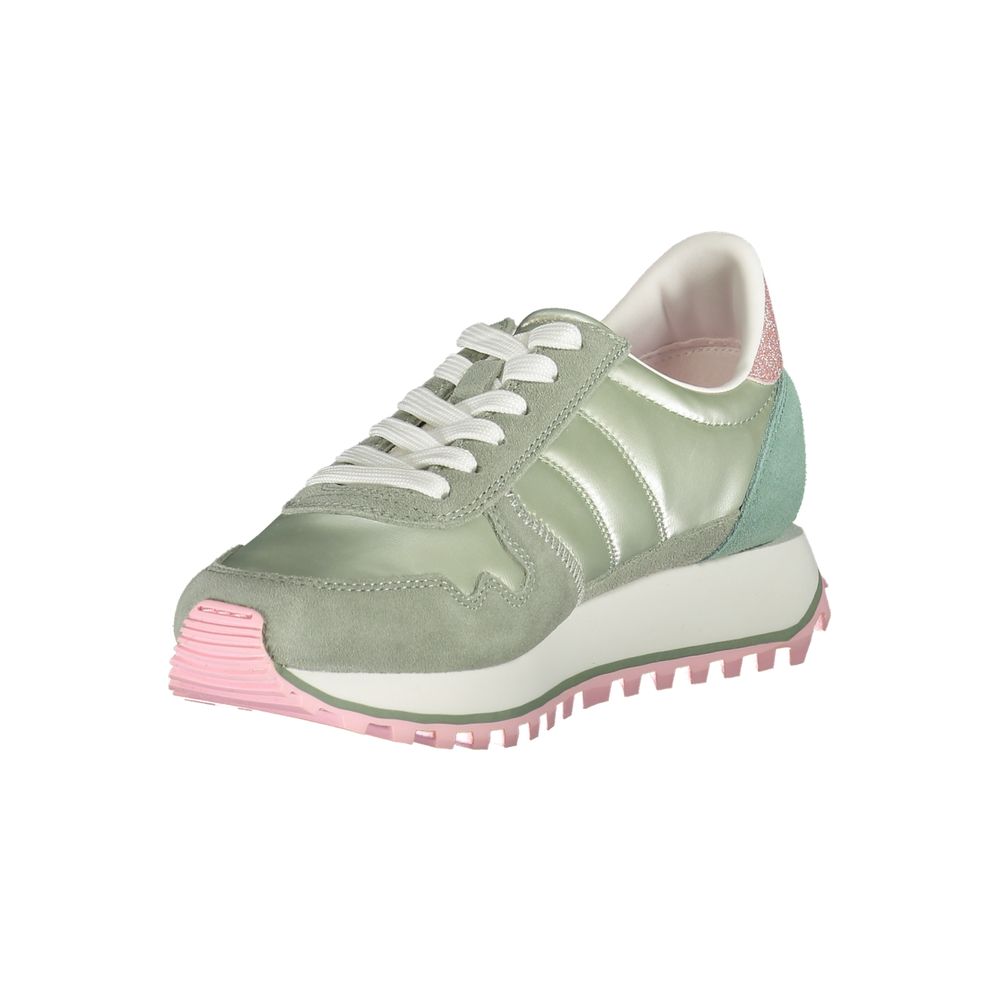 Blauer Sneakers Sportive Donna Verde, Dettagli Rosa e Soletta Removibile