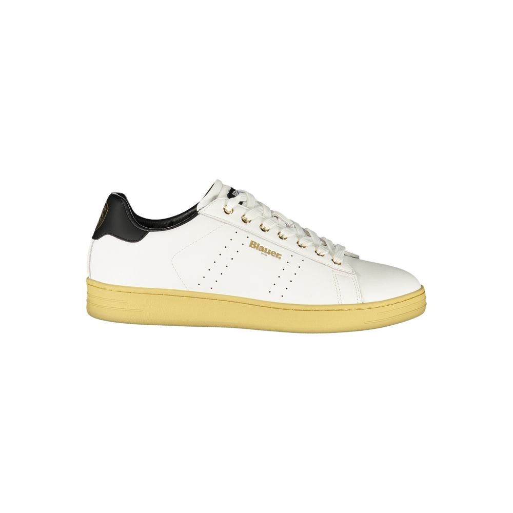 Blauer Sneakers Sportive Uomo Bianche, Dettagli Neri a Contrasto e Suola Dinamica