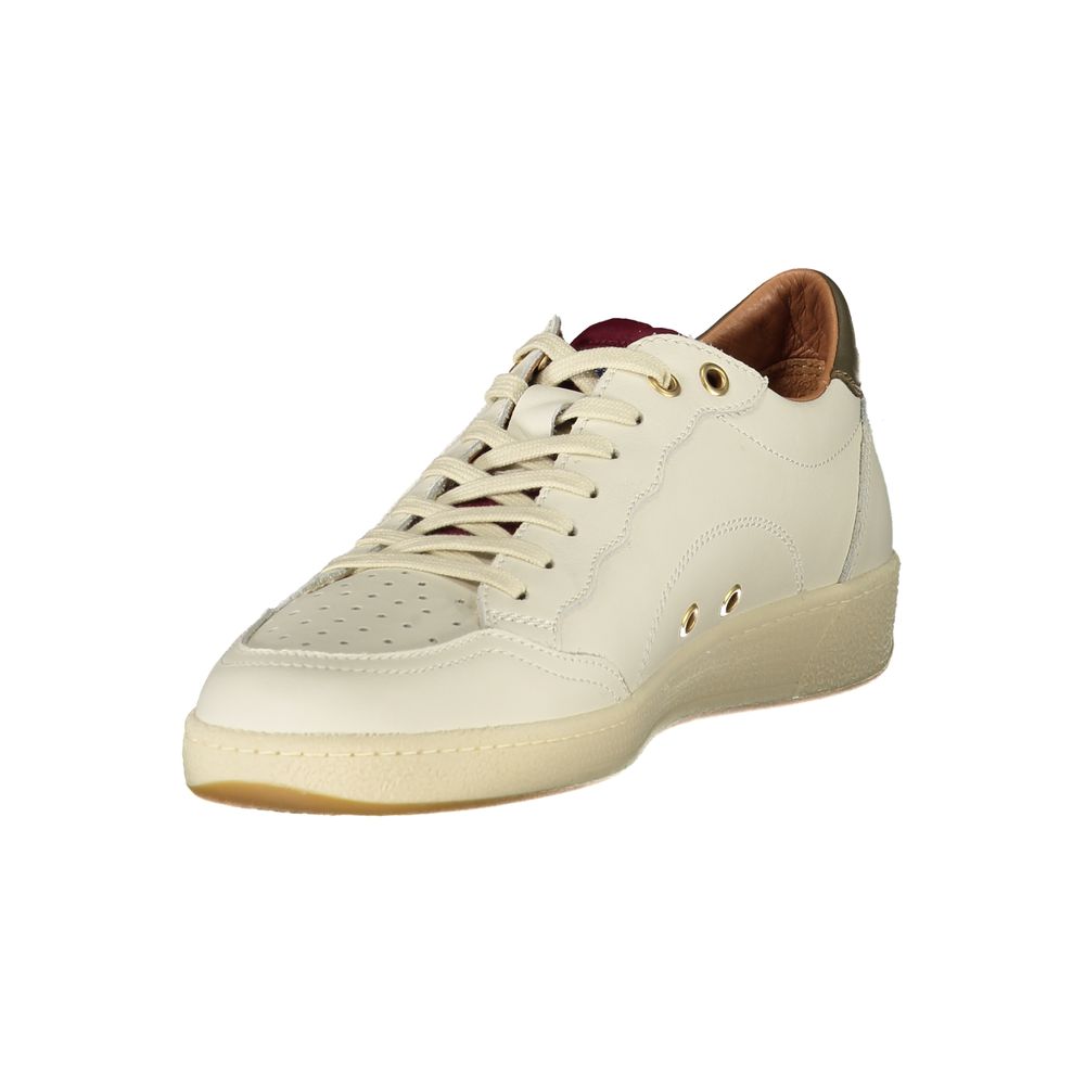 Blauer Sneakers Sportive Uomo Bianche, Dettagli Verdi a Contrasto e Soletta Removibile