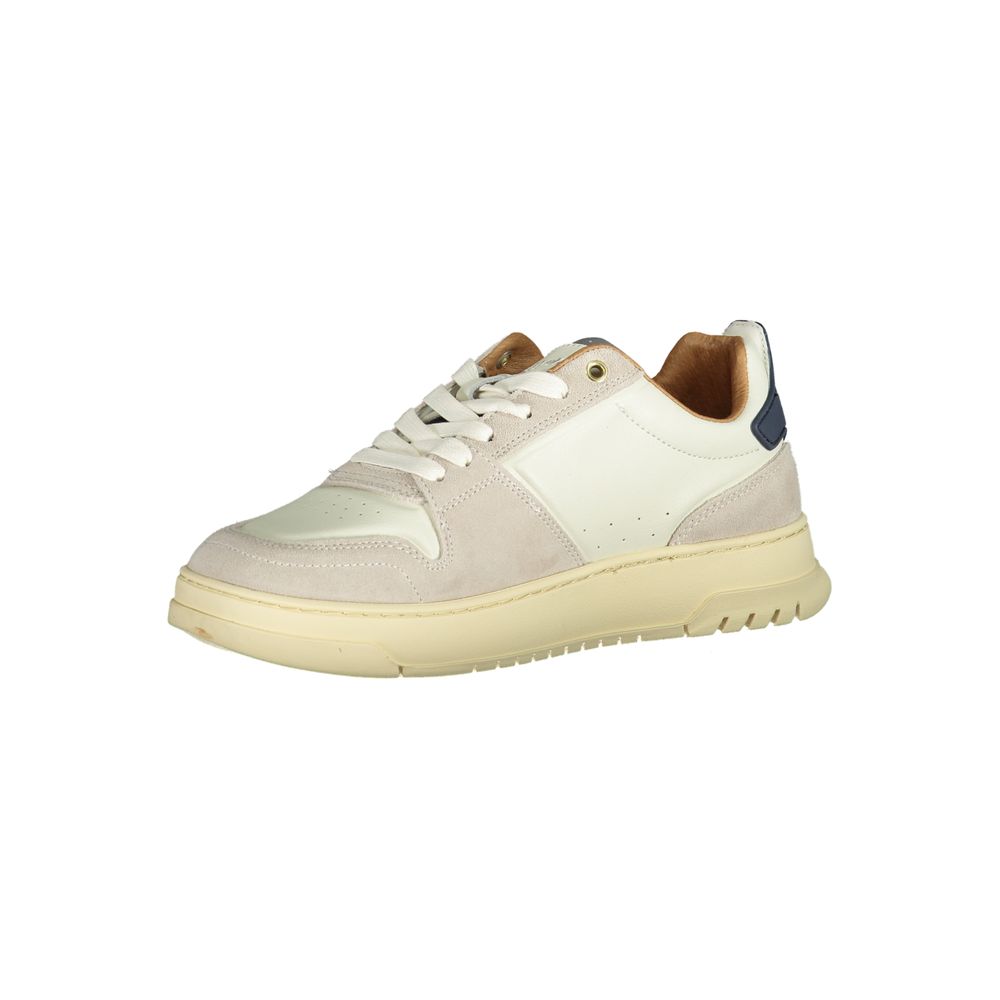 Blauer Sneakers Sportive Uomo Bianche, Dettagli a Contrasto e Ricamo Logo
