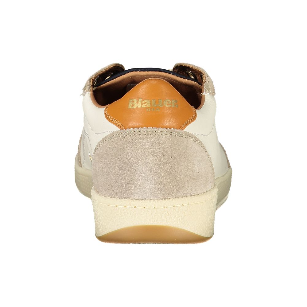 Blauer Sneakers Sportive Uomo Bianche, Dettagli a Contrasto e Soletta Removibile