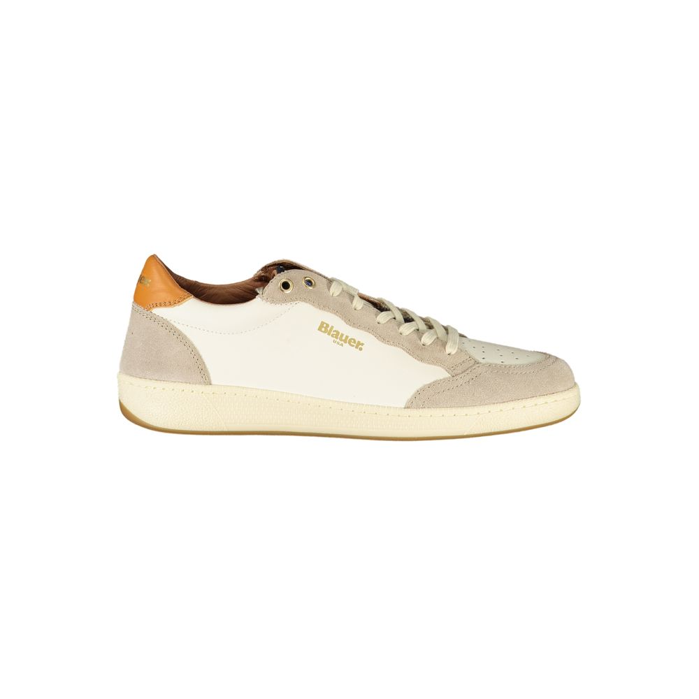 Blauer Sneakers Sportive Uomo Bianche, Dettagli a Contrasto e Soletta Removibile