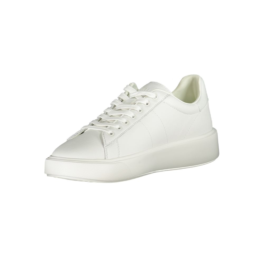 Blauer Sneakers Sportive Uomo Bianche in Pelle, Dettagli a Contrasto e Logo