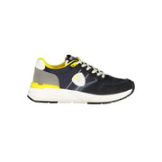 Blauer Sneakers Sportive Uomo Blu in Poliestere, Dettagli Gialli a Contrasto