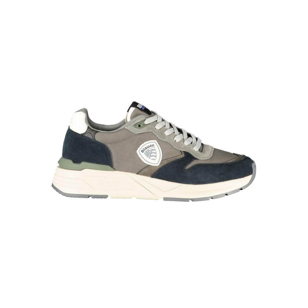 Blauer Sneakers Sportive Uomo Grigie, Dettagli a Contrasto e Soletta Removibile