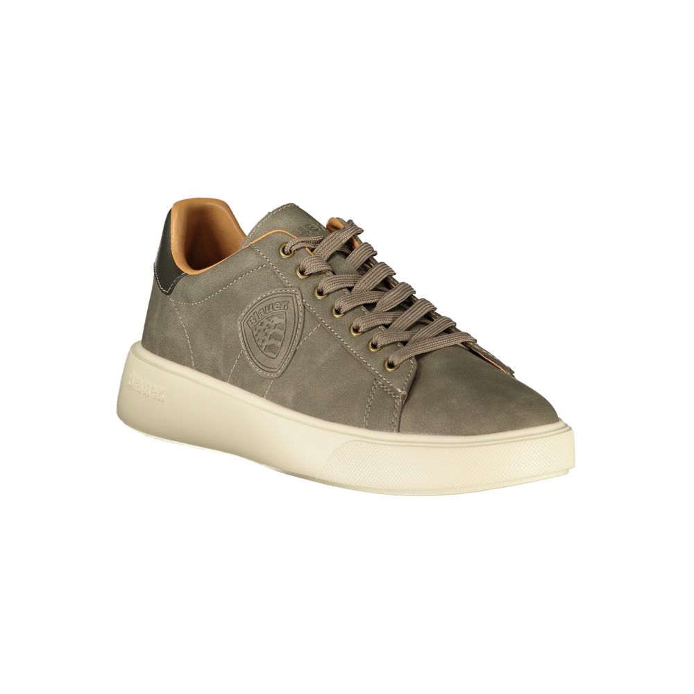 Blauer Sneakers Sportive Uomo Grigie in Poliestere, Suola a Contrasto
