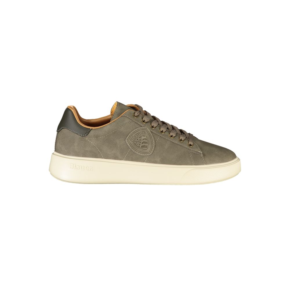 Blauer Sneakers Sportive Uomo Grigie in Poliestere, Suola a Contrasto