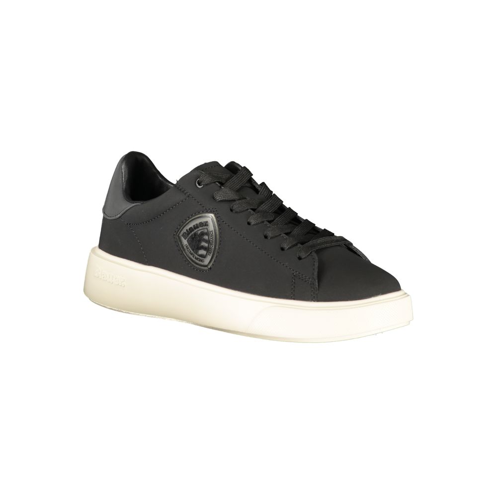 Blauer Sneakers Sportive Uomo Nere, Pelle e Poliestere con Suola a Contrasto