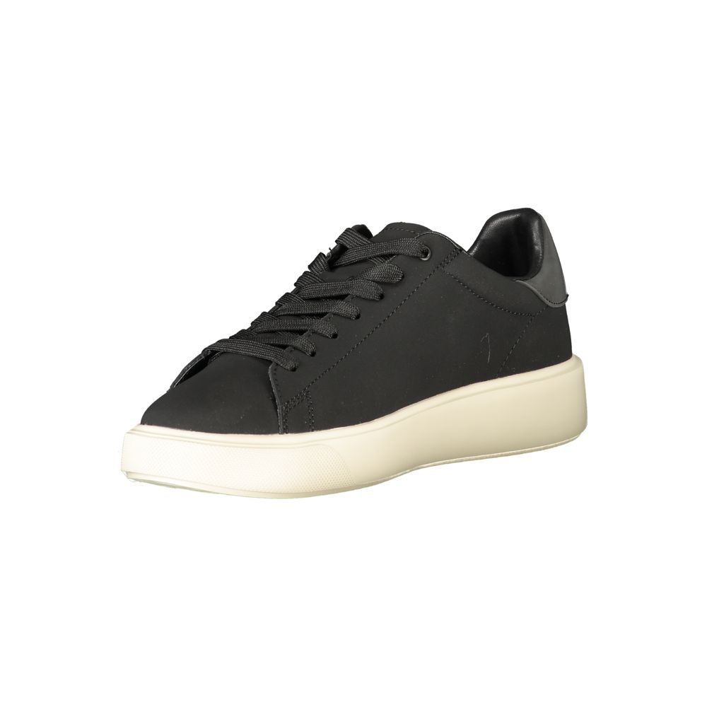 Blauer Sneakers Sportive Uomo Nere, Pelle e Poliestere con Suola a Contrasto