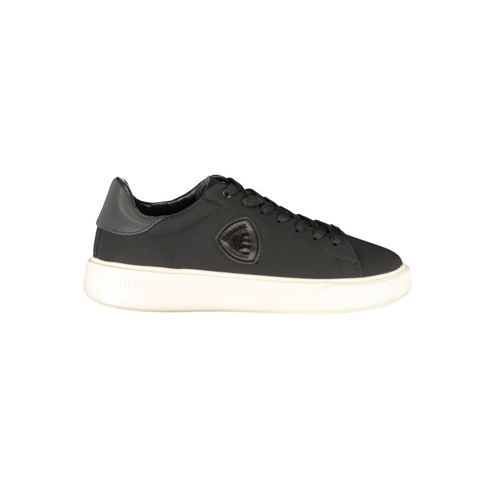 Blauer Sneakers Sportive Uomo Nere, Pelle e Poliestere con Suola a Contrasto