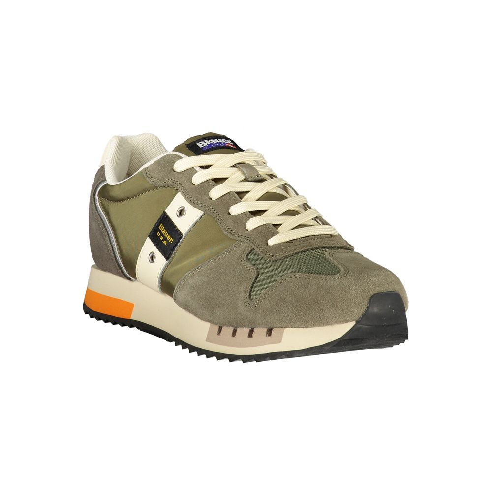 Blauer Sneakers Sportive Uomo Verdi, Dettagli a Contrasto e Lacci Extra