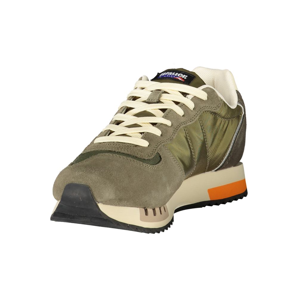 Blauer Sneakers Sportive Uomo Verdi, Dettagli a Contrasto e Lacci Extra