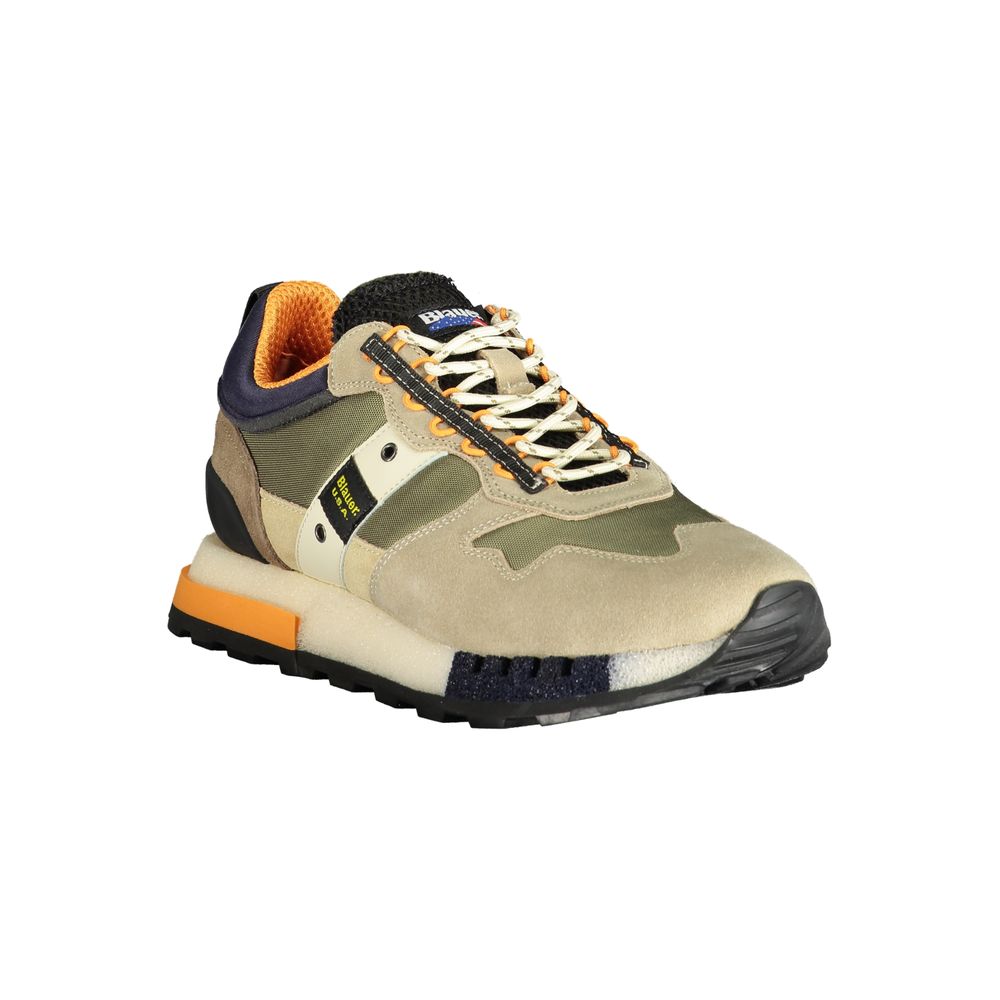 Blauer Sneakers Sportive Uomo Verdi, Dettagli a Contrasto e Soletta Removibile