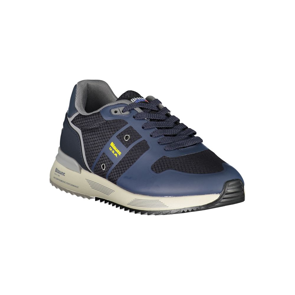 Blauer Sneakers Uomo Blu, Dettagli a Contrasto e Logo Elegante
