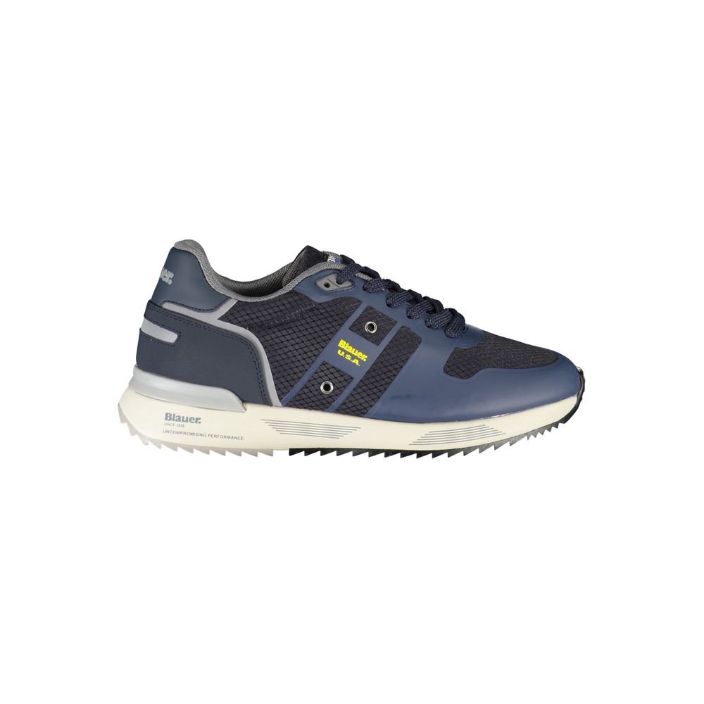 Blauer Sneakers Uomo Blu, Dettagli a Contrasto e Logo Elegante