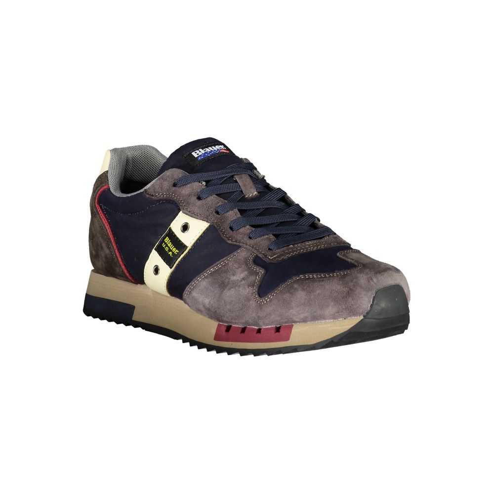 Blauer Sneakers Uomo Blu, Dettagli a Contrasto e Logo Sofisticato