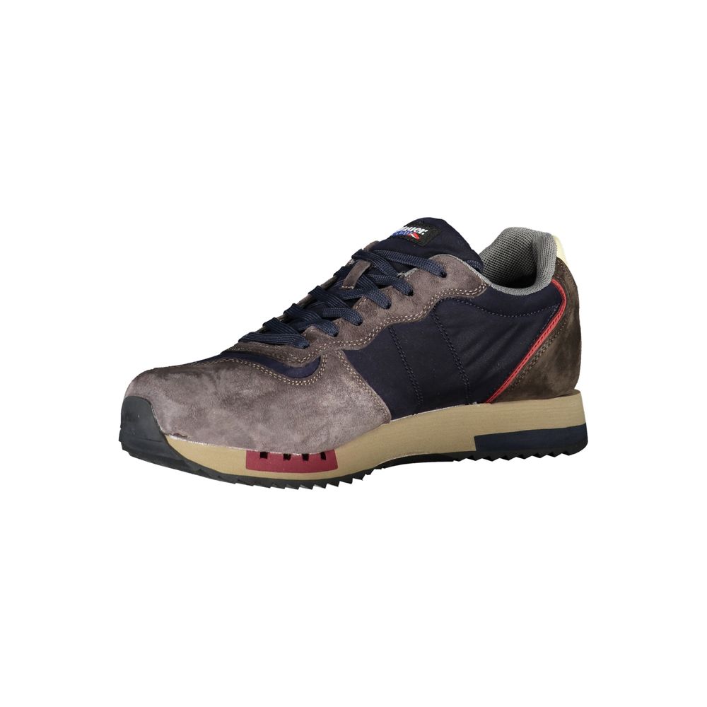 Blauer Sneakers Uomo Blu, Dettagli a Contrasto e Logo Sofisticato