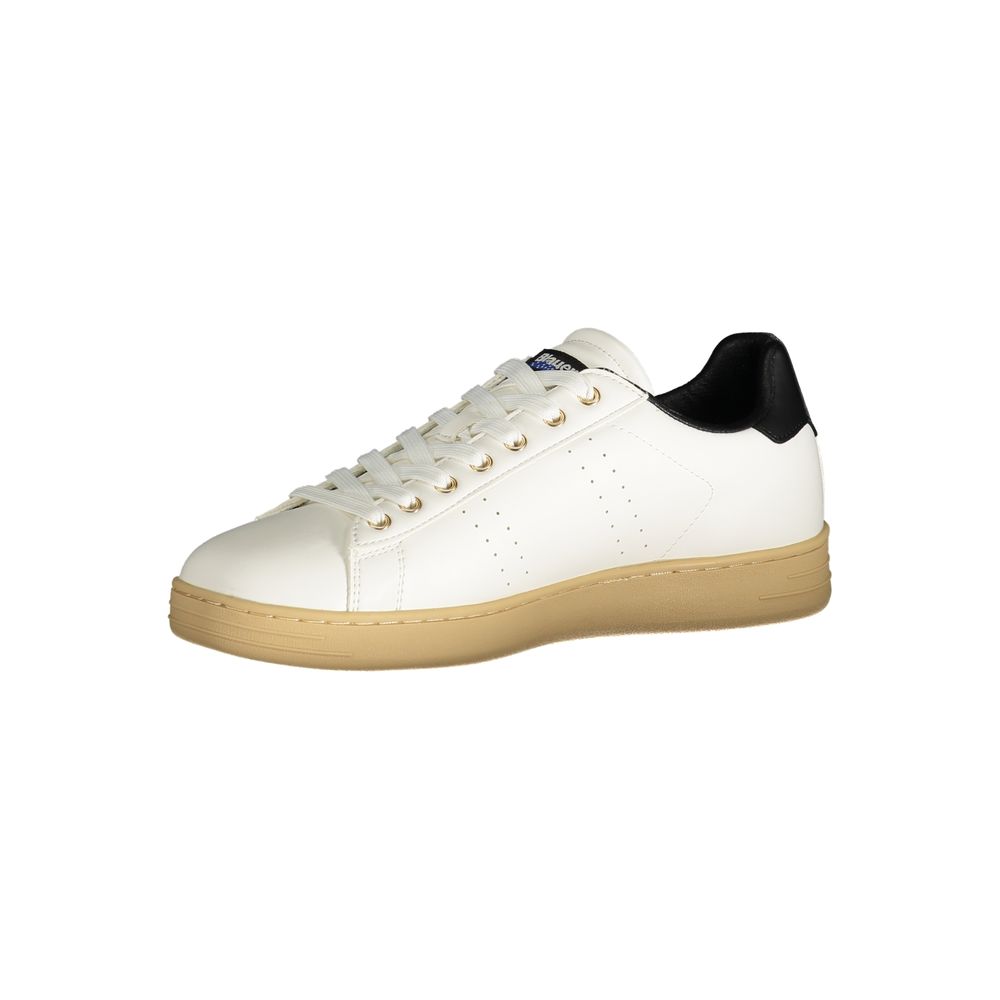 Blauer Sneakers Uomo Grigie in Poliuretano, Dettagli a Contrasto e Logo