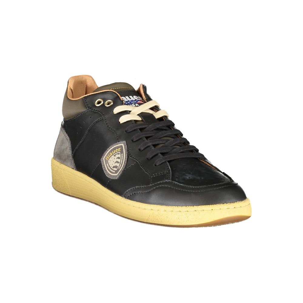 Blauer Sneakers Uomo Marroni in Poliuretano, Dettagli a Contrasto e Logo