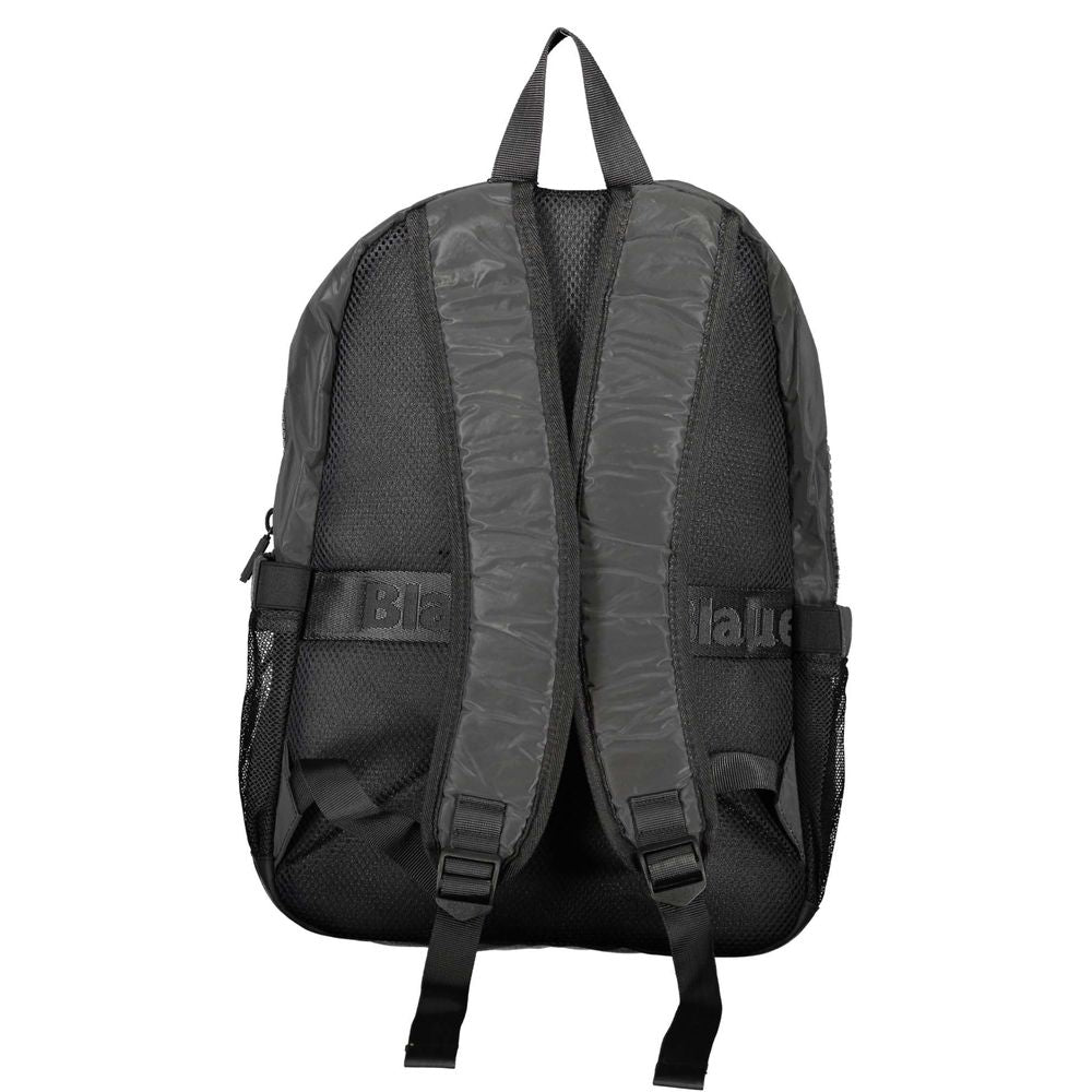Blauer Zaino Uomo Nero in Poliestere, Logo Sportivo