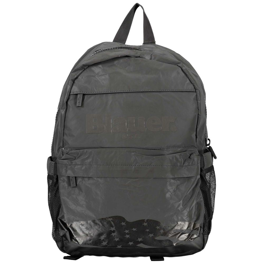 Blauer Zaino Uomo Nero in Poliestere, Logo Sportivo