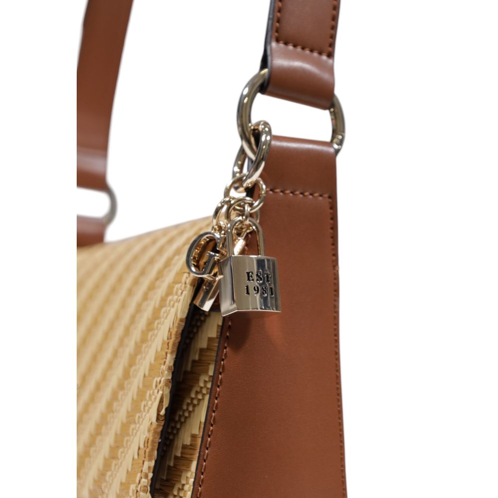 Borsa Crossbody Guess EMELDA Piccola in Polipropilene Beige