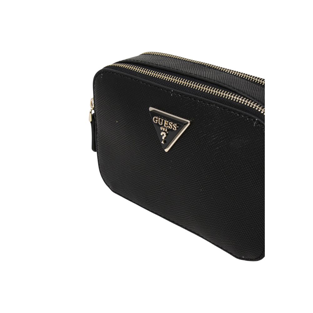 Borsa Crossbody Guess Noelle Camera in Poliuretano Nero