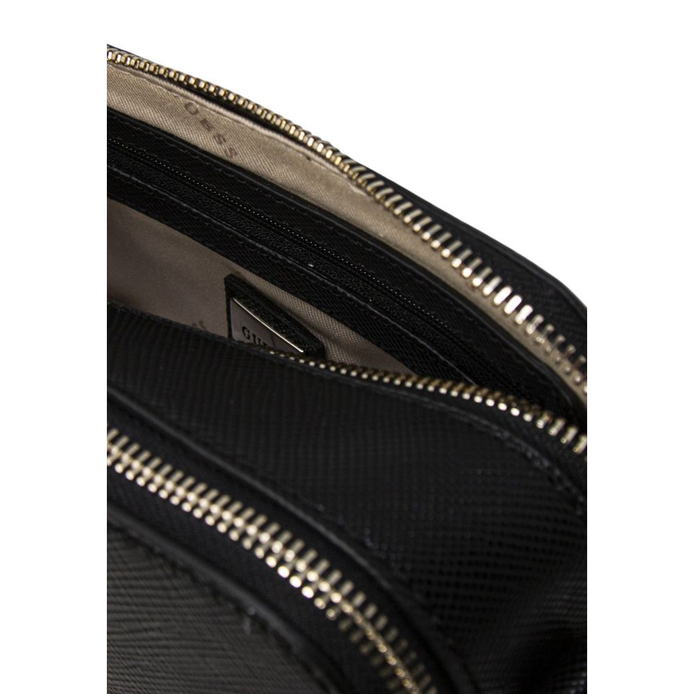 Borsa Crossbody Guess Noelle Camera in Poliuretano Nero