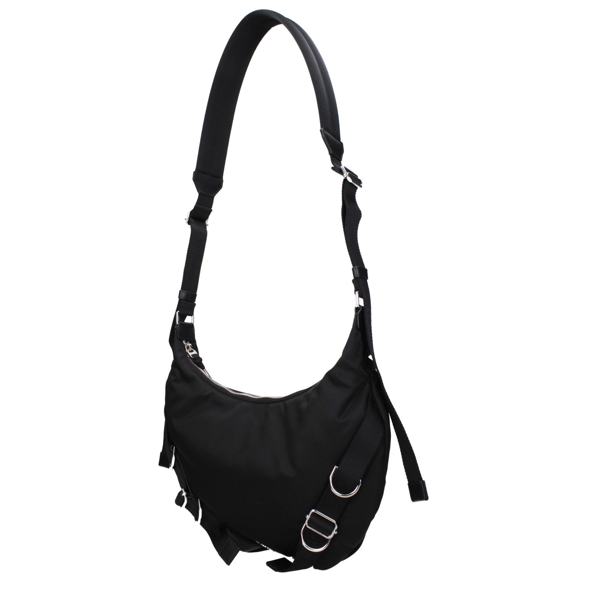 Borsa Givenchy Crossbody Nera in Nylon con Logo Frontale e Tracolla Regolabile