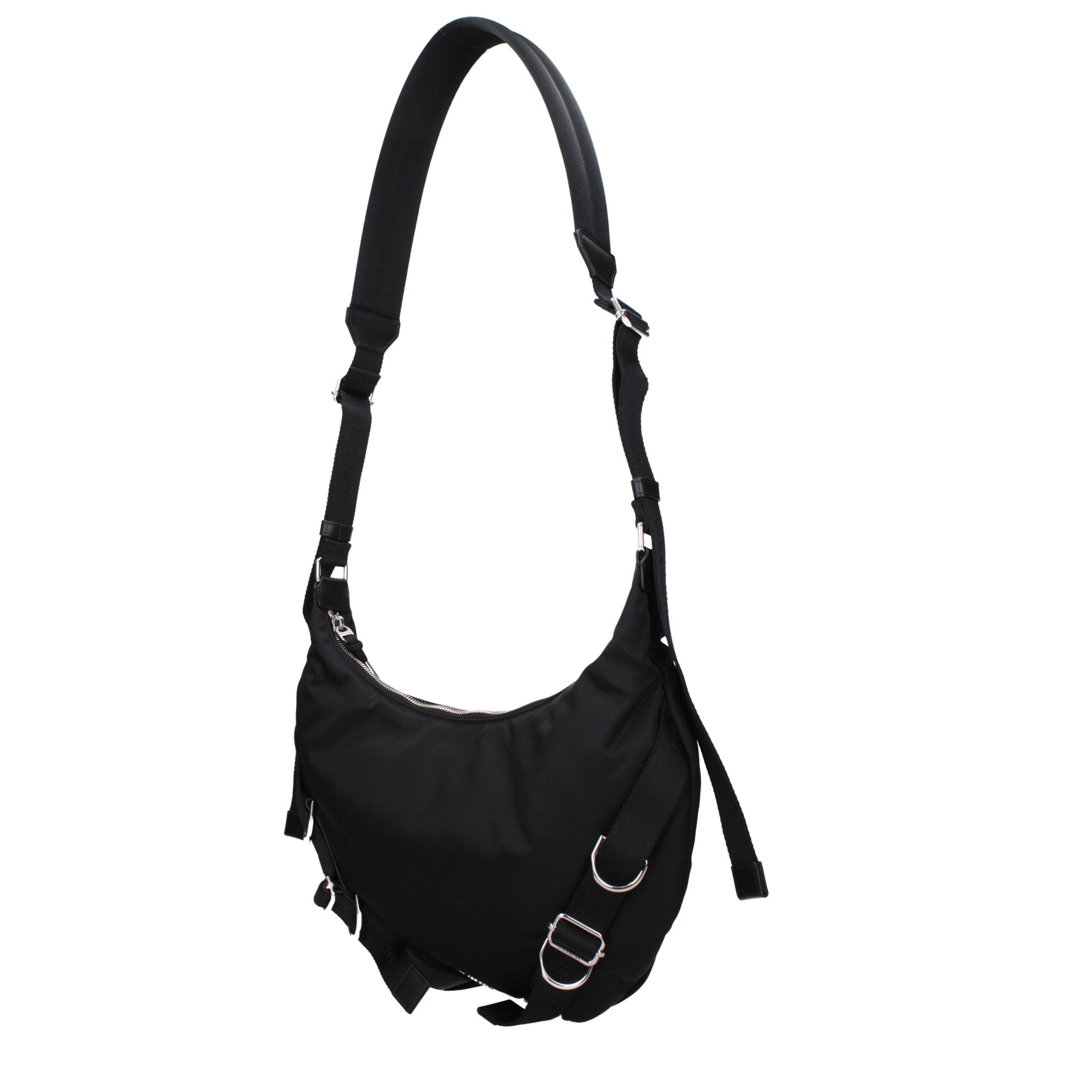 Borsa Givenchy Crossbody Nera in Nylon con Logo Frontale e Tracolla Regolabile