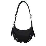 Borsa Givenchy Crossbody Nera in Nylon con Logo Frontale e Tracolla Regolabile