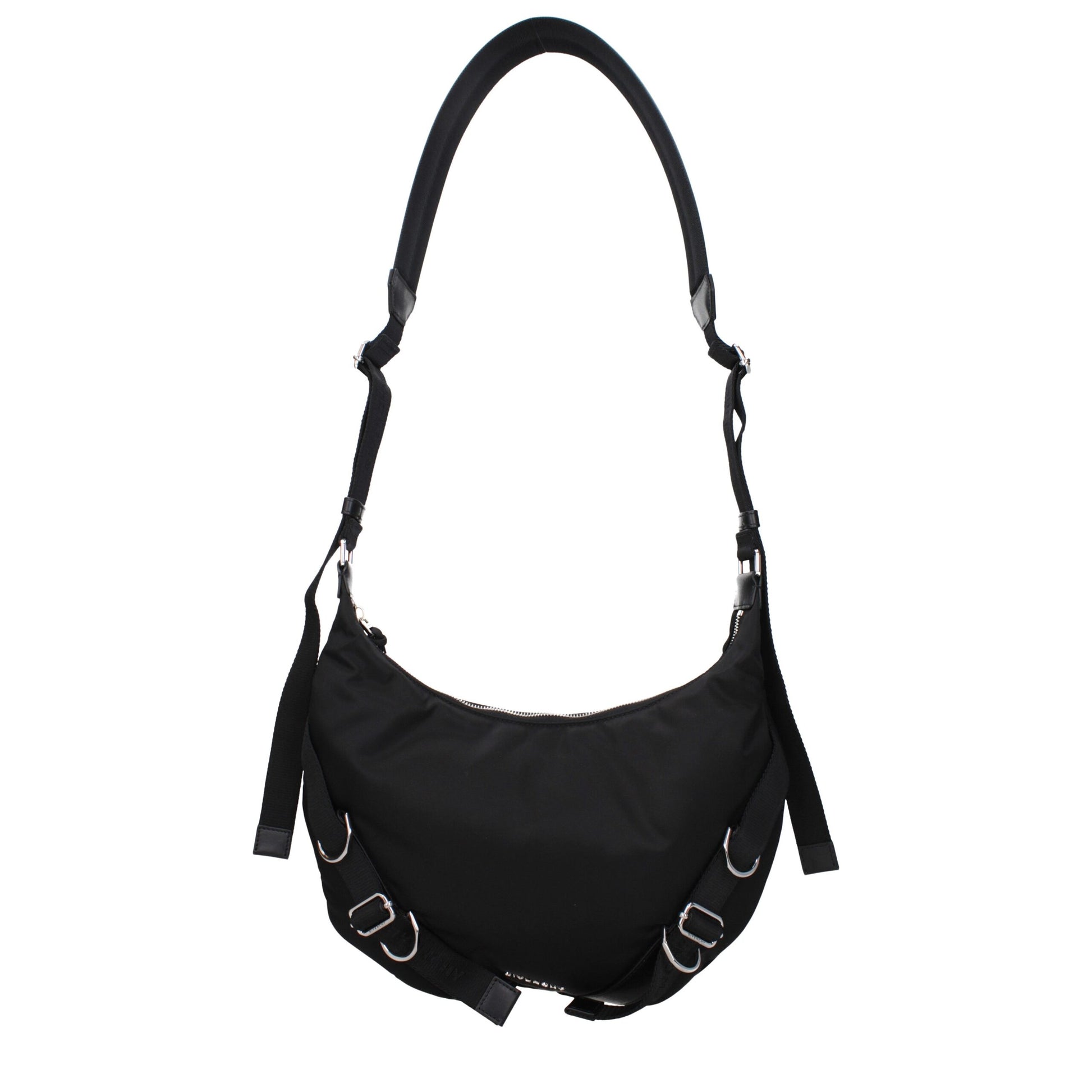 Borsa Givenchy Crossbody Nera in Nylon con Logo Frontale e Tracolla Regolabile