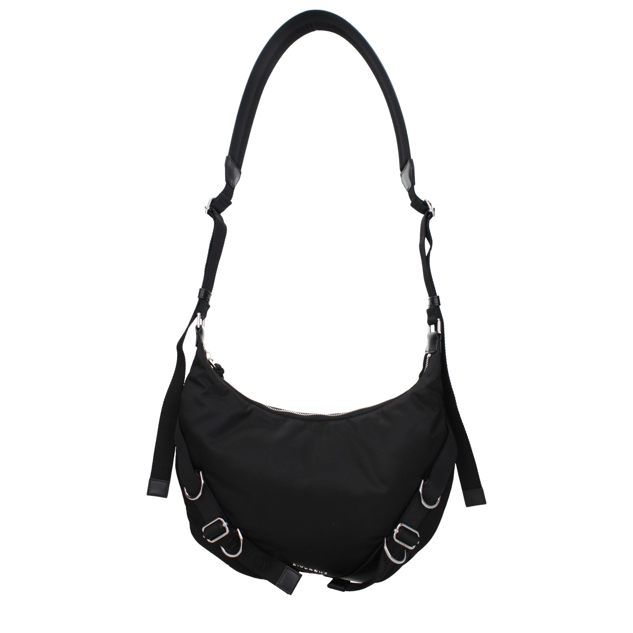 Borsa Givenchy Crossbody Nera in Nylon con Logo Frontale e Tracolla Regolabile