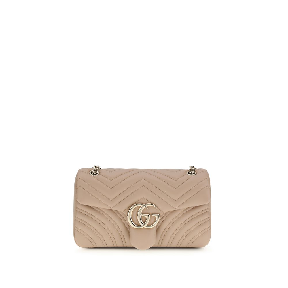 Borsa Gucci GG Marmont Media a Spalla in Pelle di Agnello Matelassé Chevron