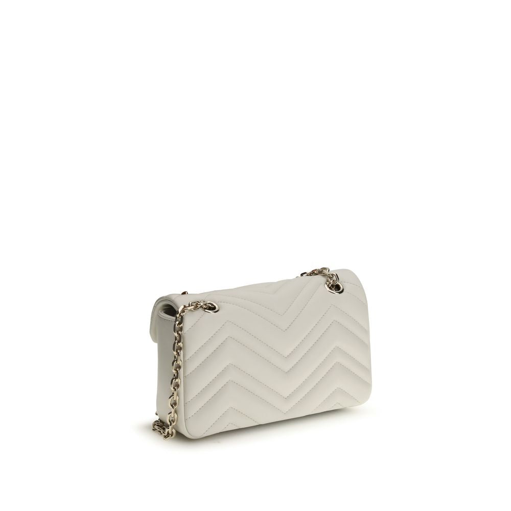 Borsa Gucci GG Marmont Piccola a Spalla Nera in Pelle di Agnello Matelassé Chevron