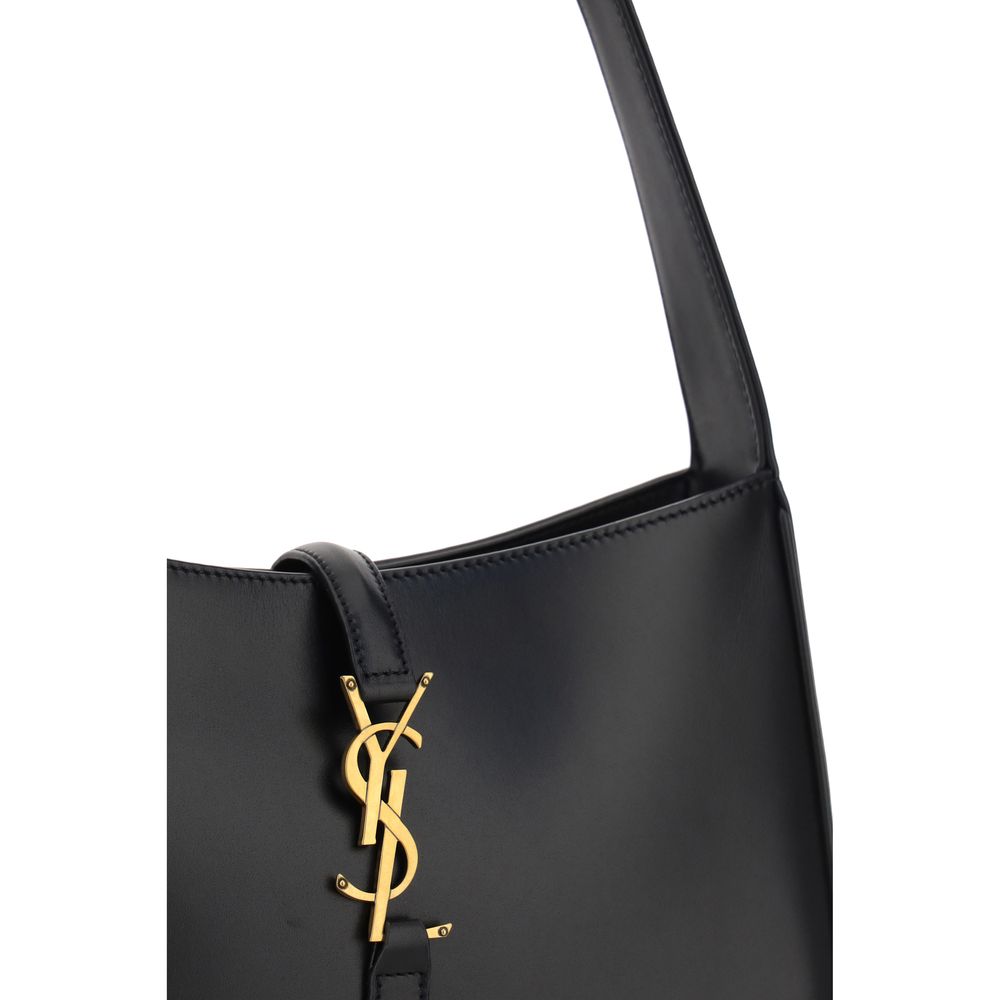 Borsa Hobo Saint Laurent Le 5 À 7 in Pelle Nera