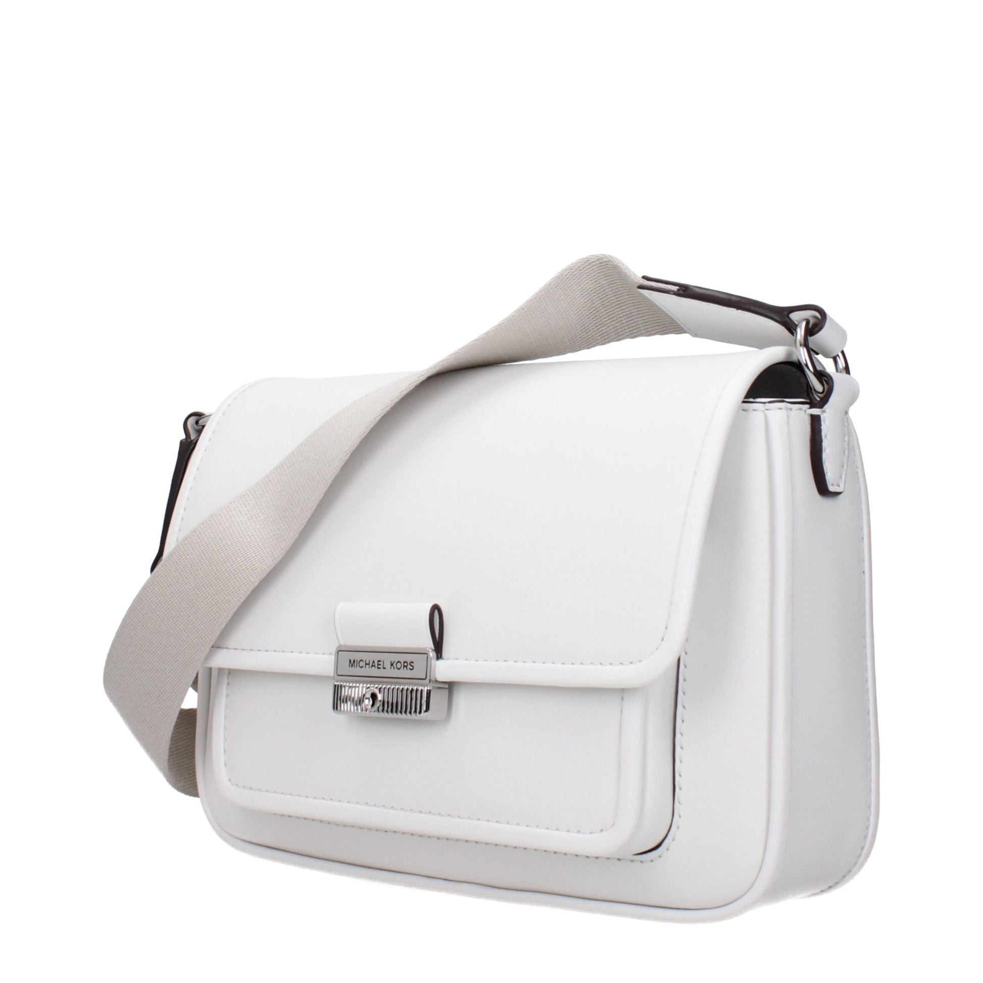 Borsa Michael Kors Bradshaw Messenger Bianca in pelle