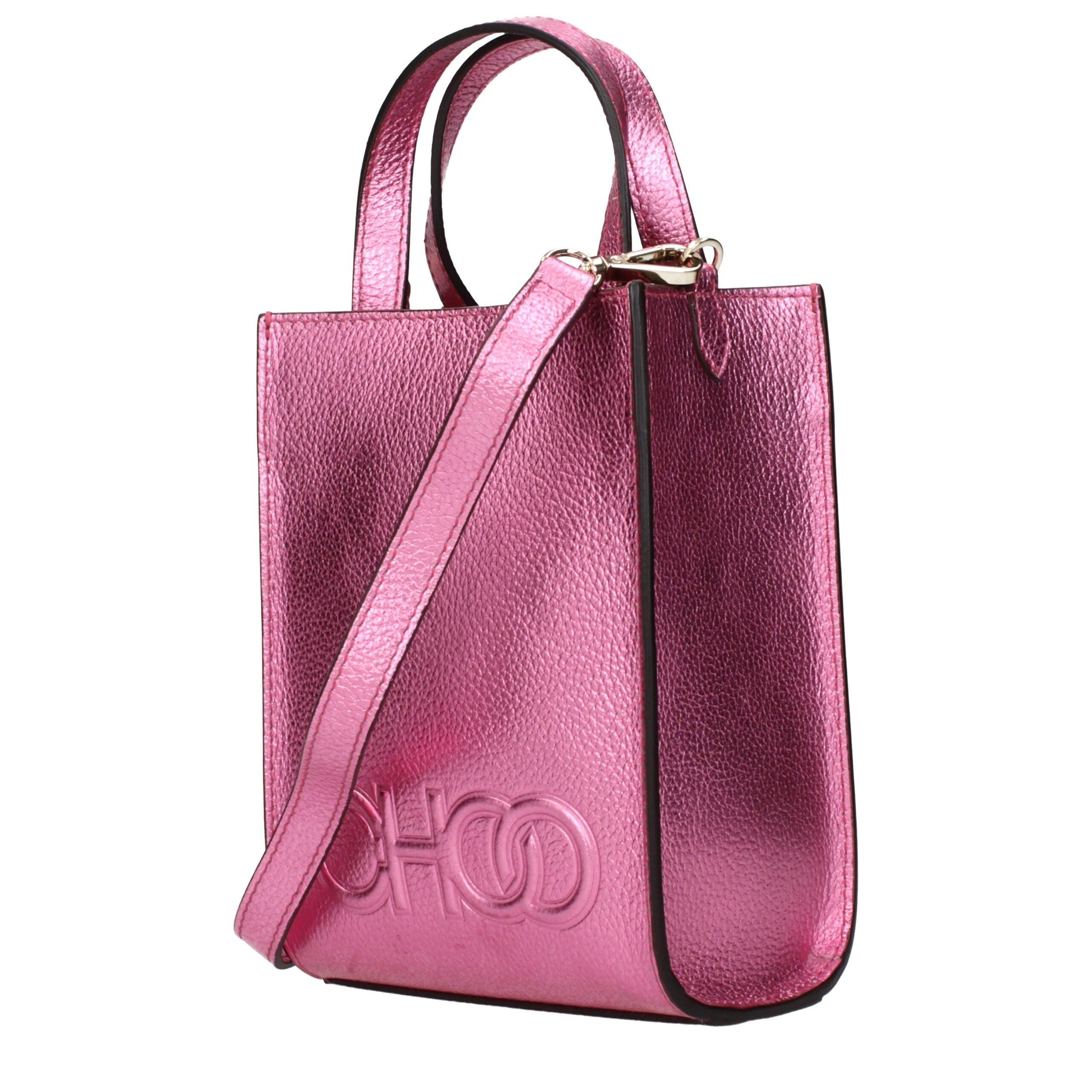 Borsa Mini Tote Jimmy Choo CHOOMINITOTE in Pelle Fucsia Metallica