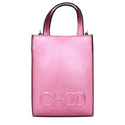 Borsa Mini Tote Jimmy Choo CHOOMINITOTE in Pelle Fucsia Metallica