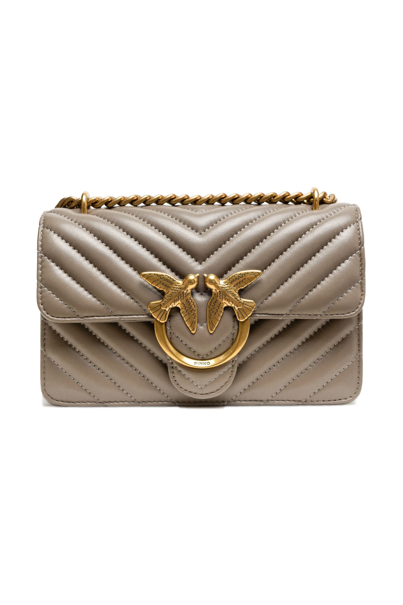 Borsa Pinko Love One Chevron 100074 A0GK I68Q grigia