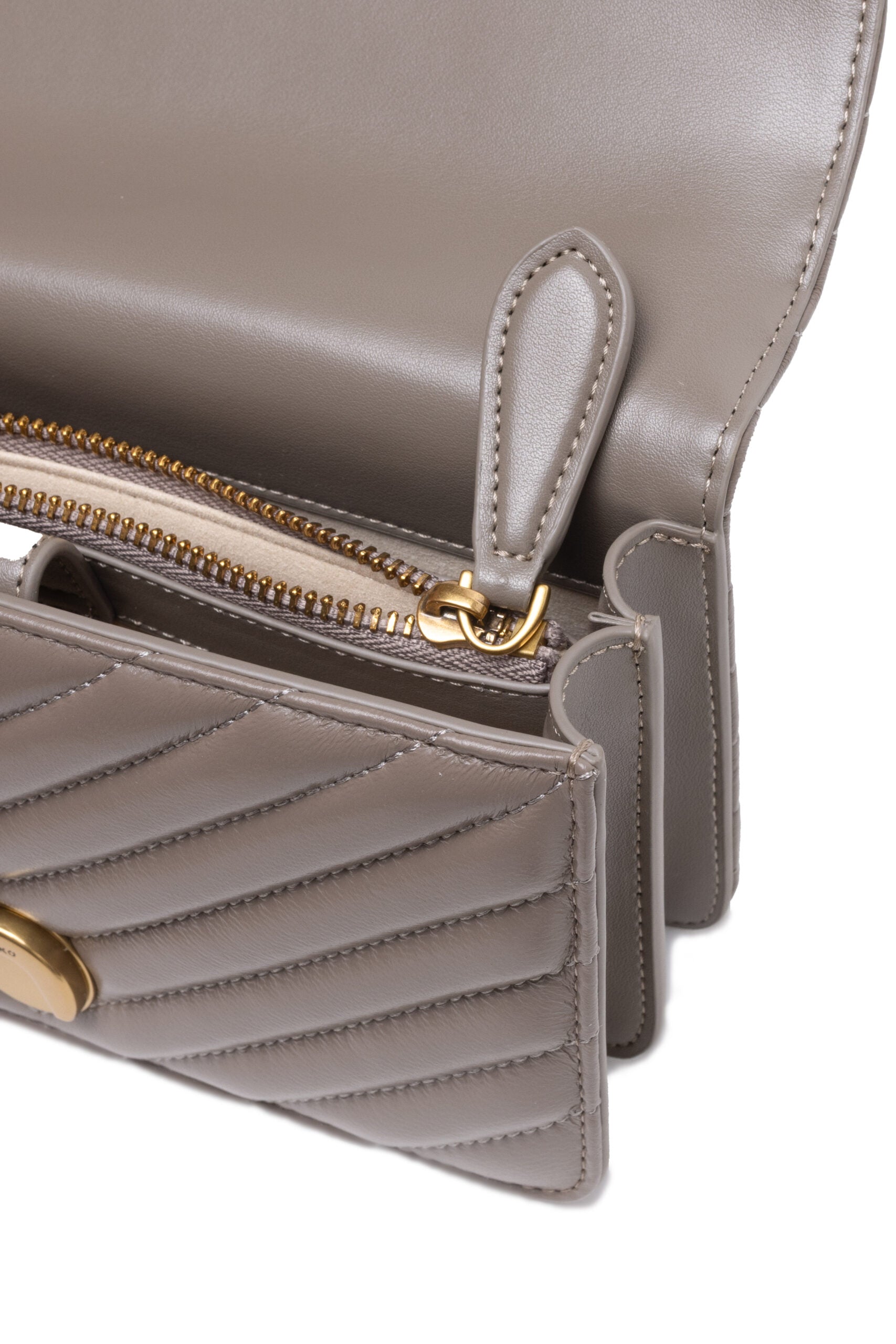 Borsa Pinko Love One Chevron 100074 A0GK I68Q grigia