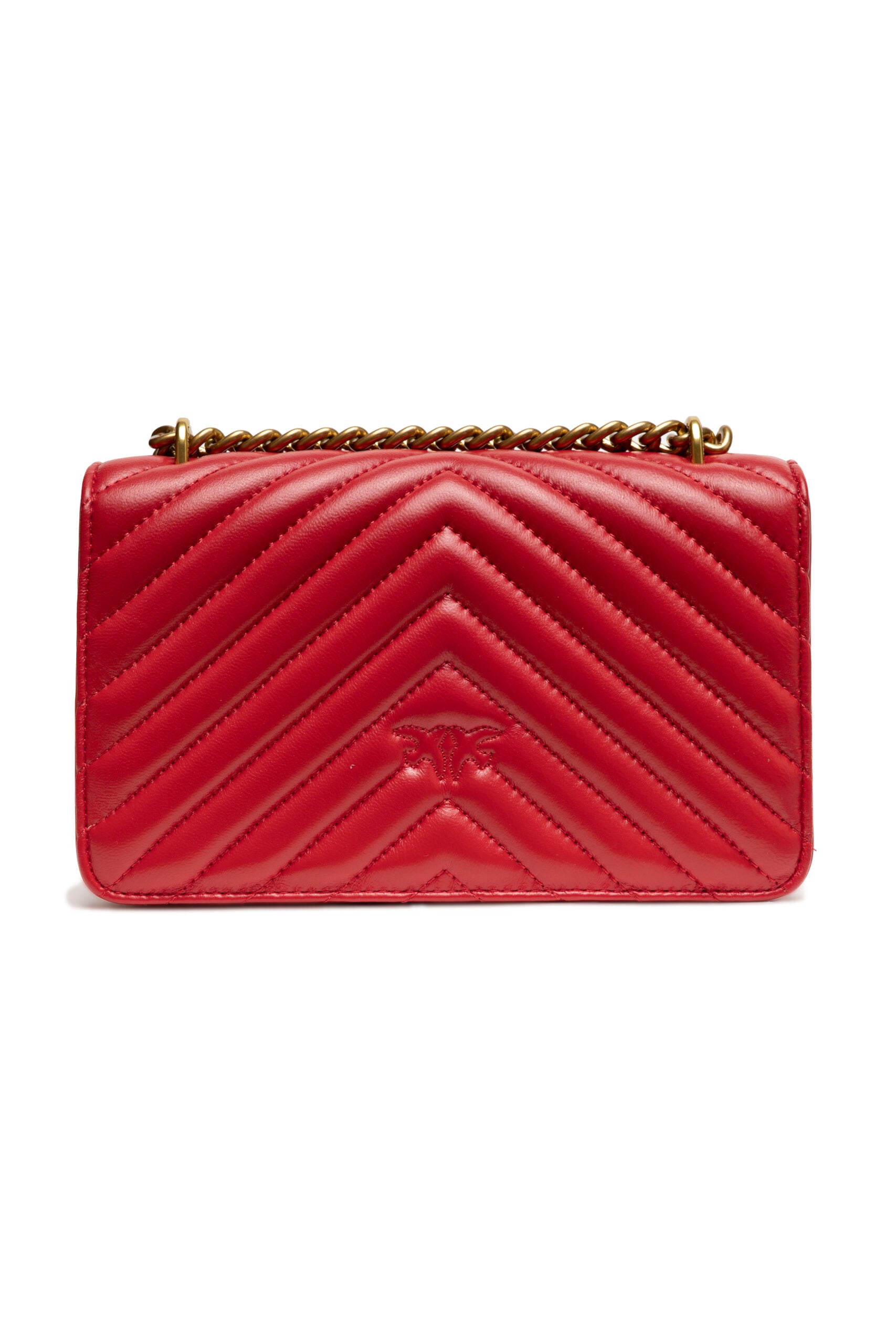 Borsa Pinko Mini Love Bag One Chevron Rossa