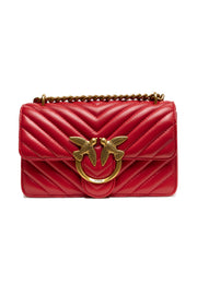Borsa Pinko Mini Love Bag One Chevron Rossa