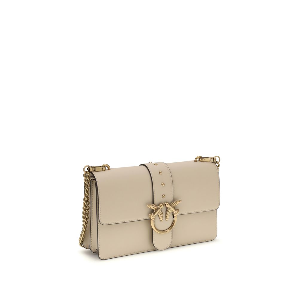 Borsa Pinko One Simply Love Bag Icon in Pelle di Vitello Beige