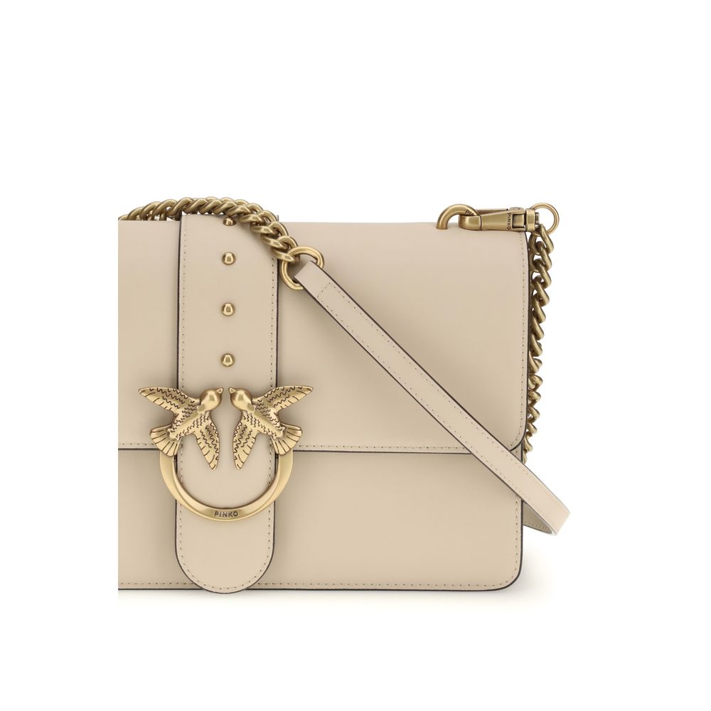 Borsa Pinko One Simply Love Bag Icon in Pelle di Vitello Beige