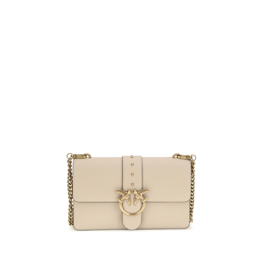Borsa Pinko One Simply Love Bag Icon in Pelle di Vitello Beige