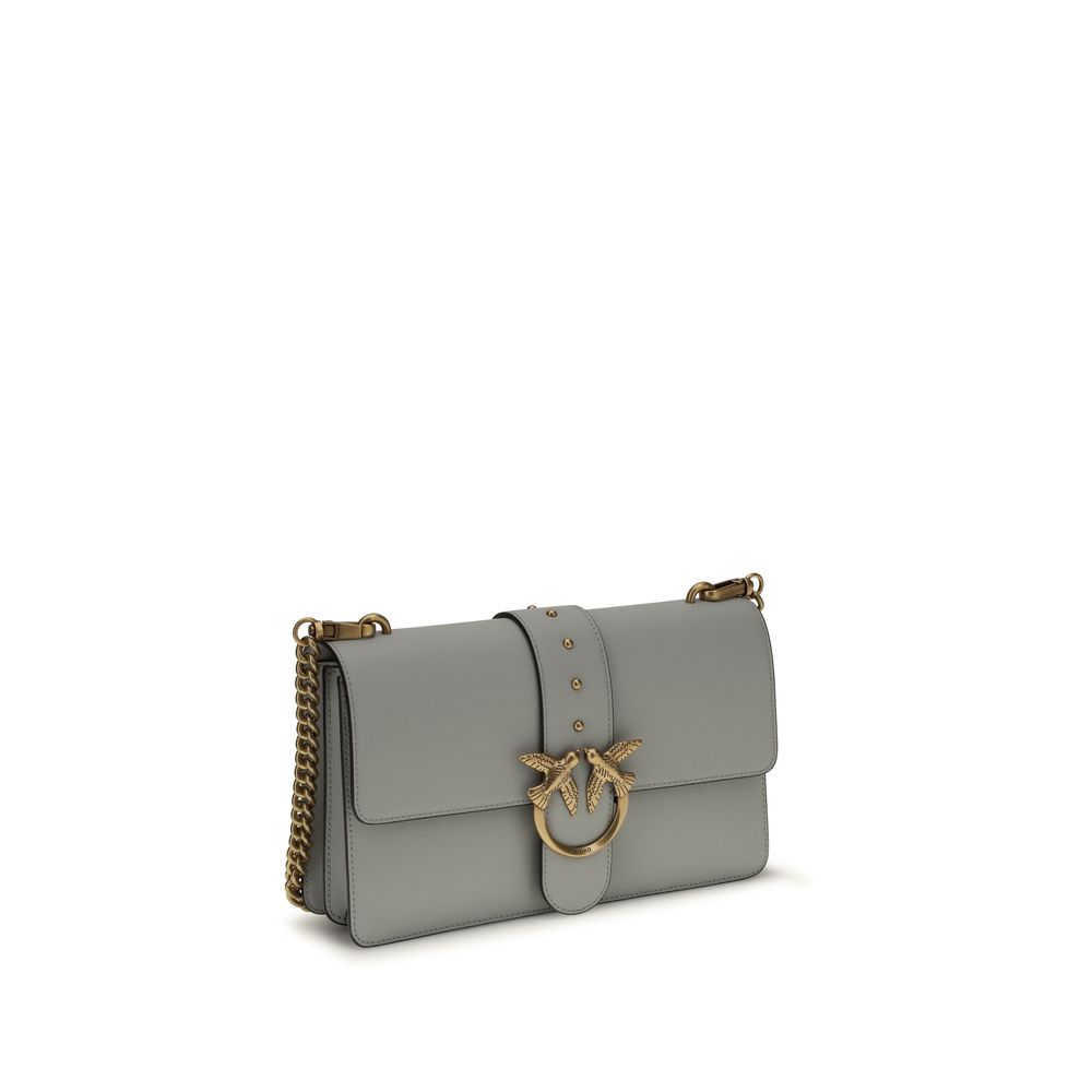 Borsa Pinko One Simply Love Bag Icon in Pelle di Vitello Grigia