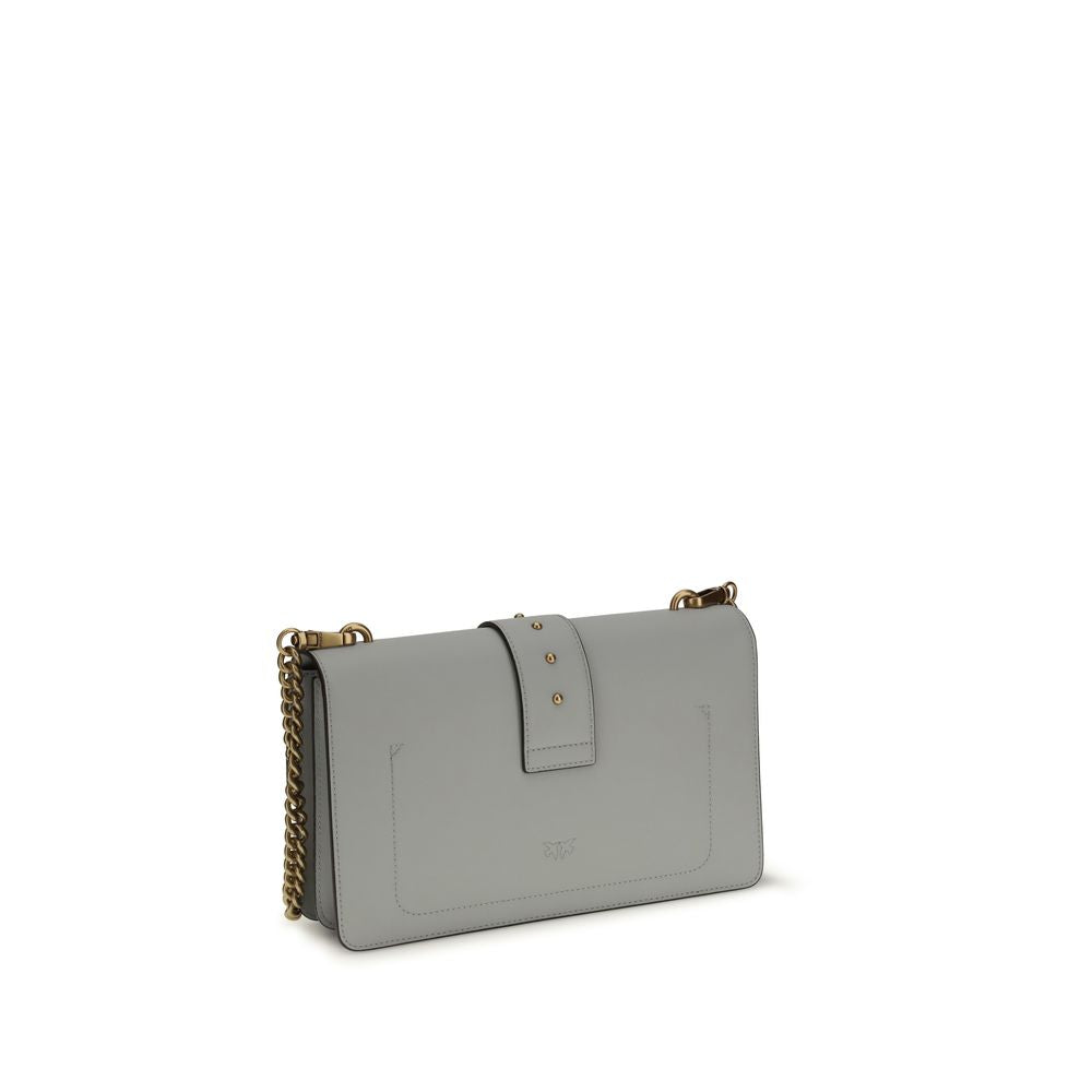 Borsa Pinko One Simply Love Bag Icon in Pelle di Vitello Grigia
