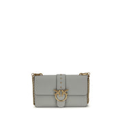 Borsa Pinko One Simply Love Bag Icon in Pelle di Vitello Grigia
